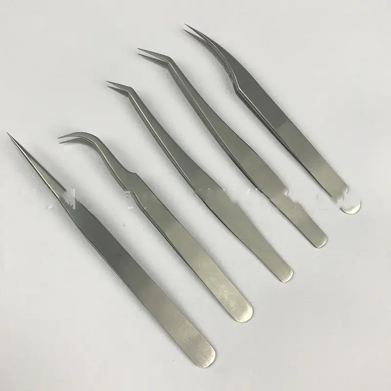 High-Precision Stainless Steel Curved Tweezers for Eyelash Extensions