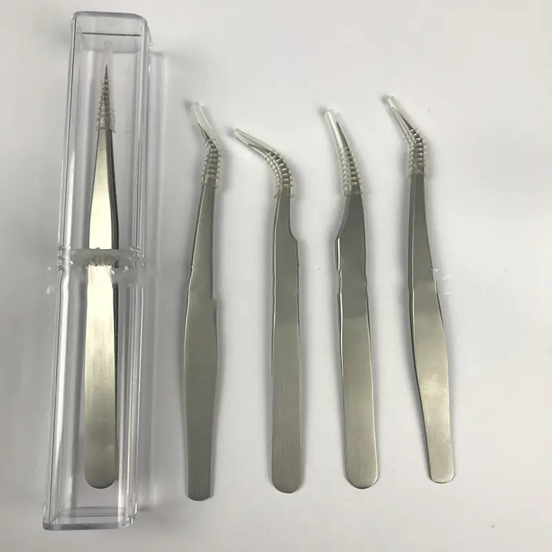 High-Precision Stainless Steel Curved Tweezers for Eyelash Extensions