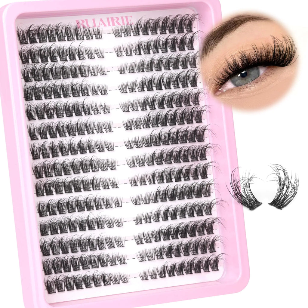 Lash Clusters Fluffy Volume Eyelash Clusters Eyelash Extensions 252pcs Cluster Lashes Extensions 8-16MM D Curl Wispy Individual Lashes by Ruairie