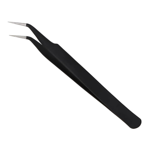 1pcs Fine Point Tweezers Splinter Tweezer Professional Precision Pointed Tweezer Sharp Precision Needle Nose Tip Anti-Static Stainless Steel Curved Tweezers