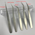 High-Precision Stainless Steel Curved Tweezers for Eyelash Extensions