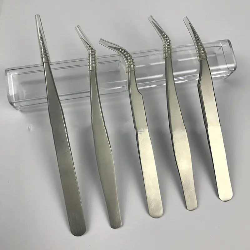 High-Precision Stainless Steel Curved Tweezers for Eyelash Extensions