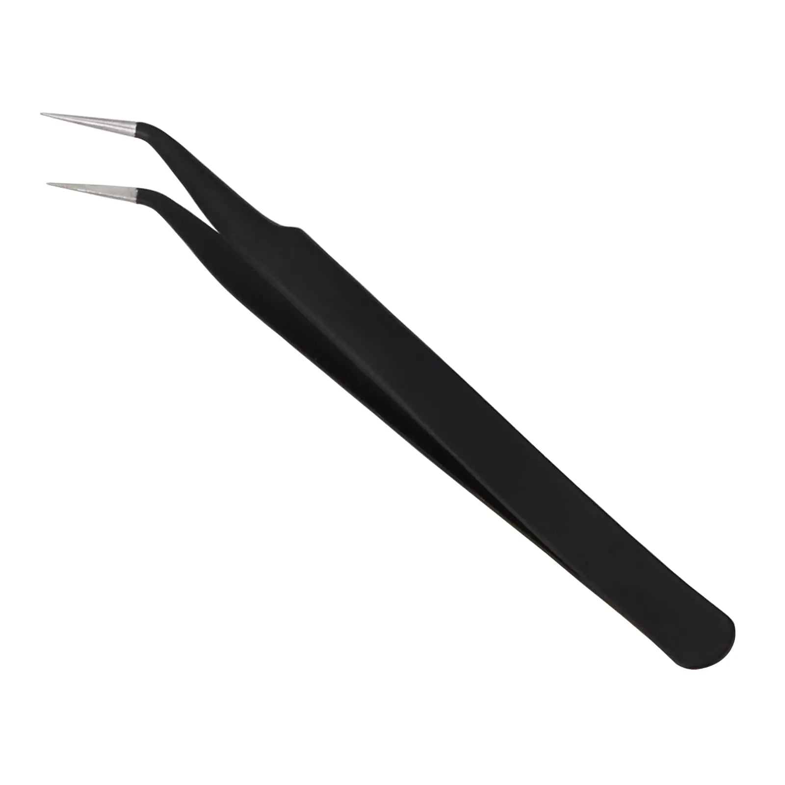 1pcs Fine Point Tweezers Splinter Tweezer Professional Precision Pointed Tweezer Sharp Precision Needle Nose Tip Anti-Static Stainless Steel Curved Tweezers